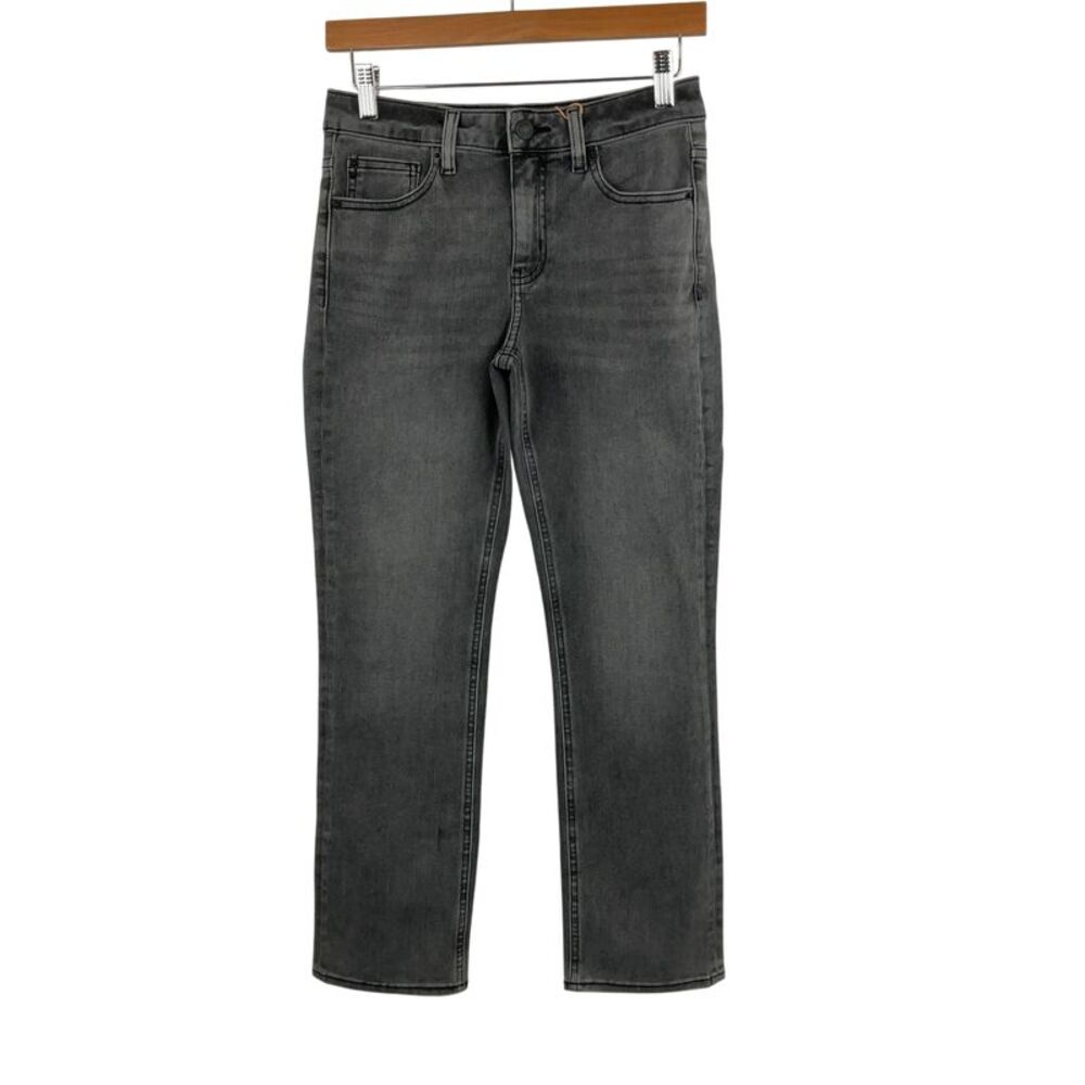 Quince Women Luna Stretch Slim Straight Jeans Black 26